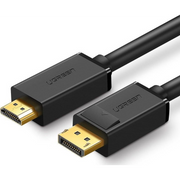 Ugreen 10202 prilagodnik za video kabel 2 m DisplayPort HDMI Crno