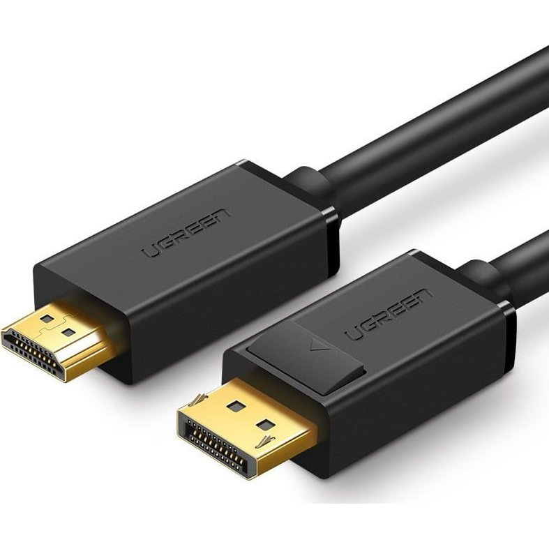 Ugreen 10202 prilagodnik za video kabel 2 m DisplayPort HDMI Crno