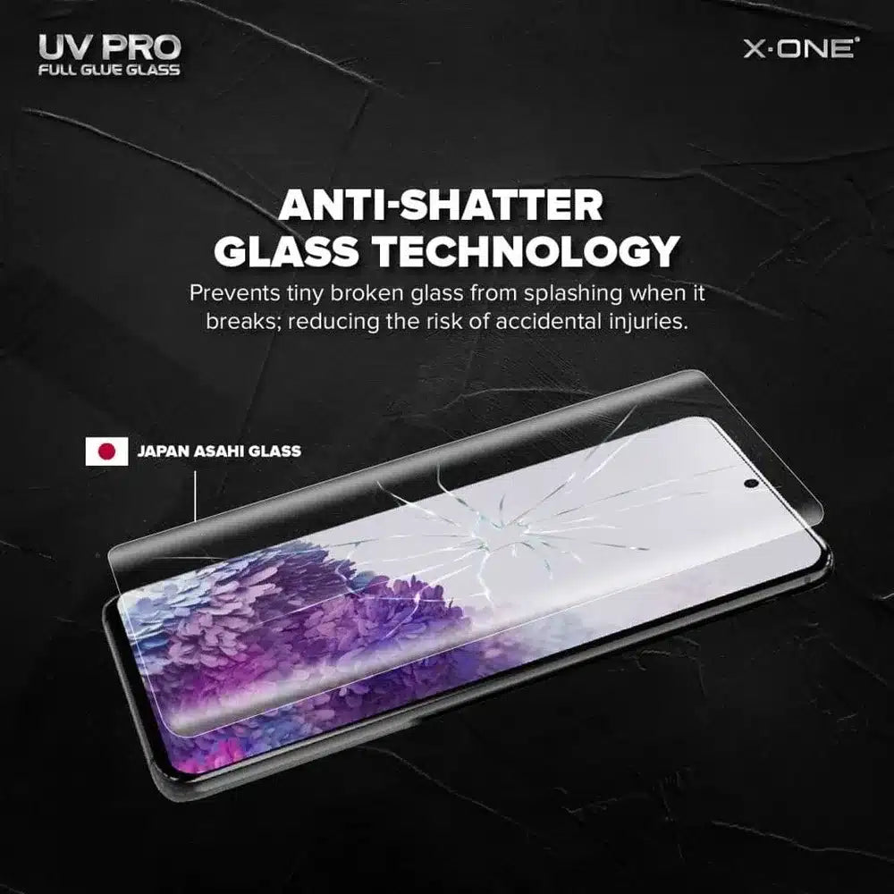 X-ONE UV PRO kaljeno steklo - za Samsung Galaxy S23 Ultra (case friendly) - deluje s čitalcem