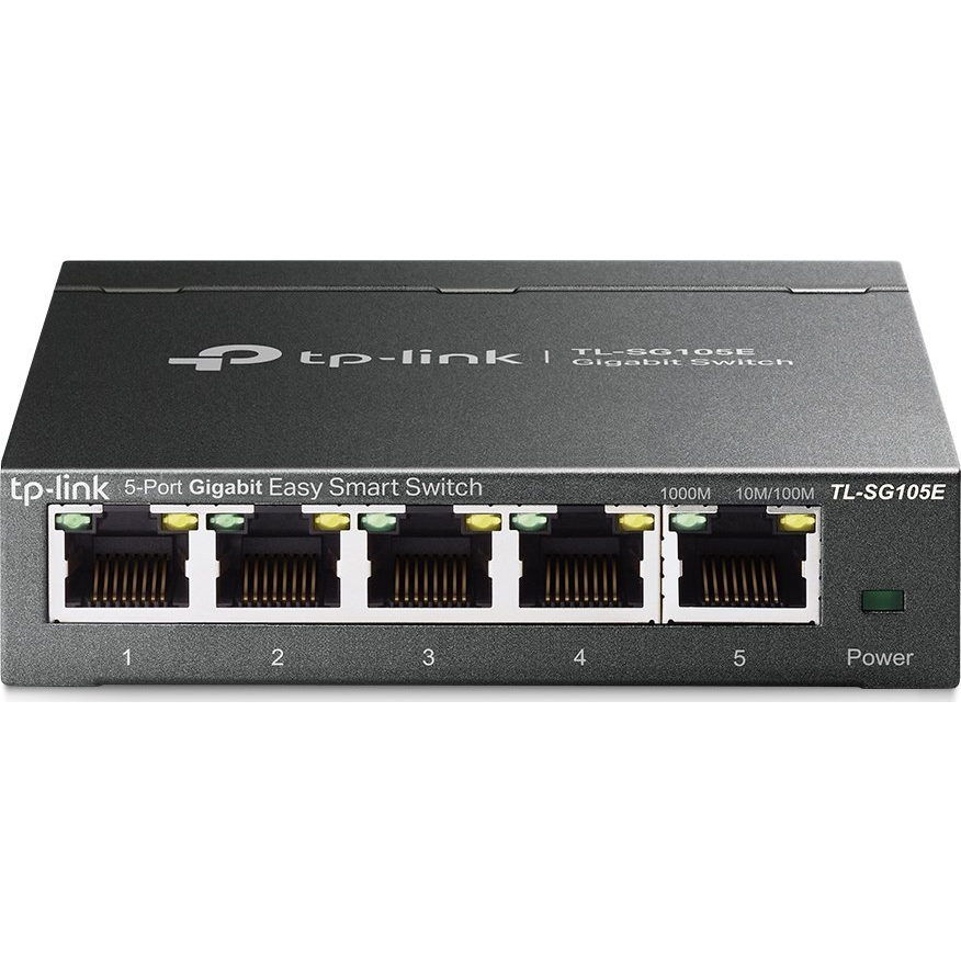 TP-Link TL-SG105E mrežni prekidač Upravljano L2 Gigabit Ethernet (10/100/1000) Crno
