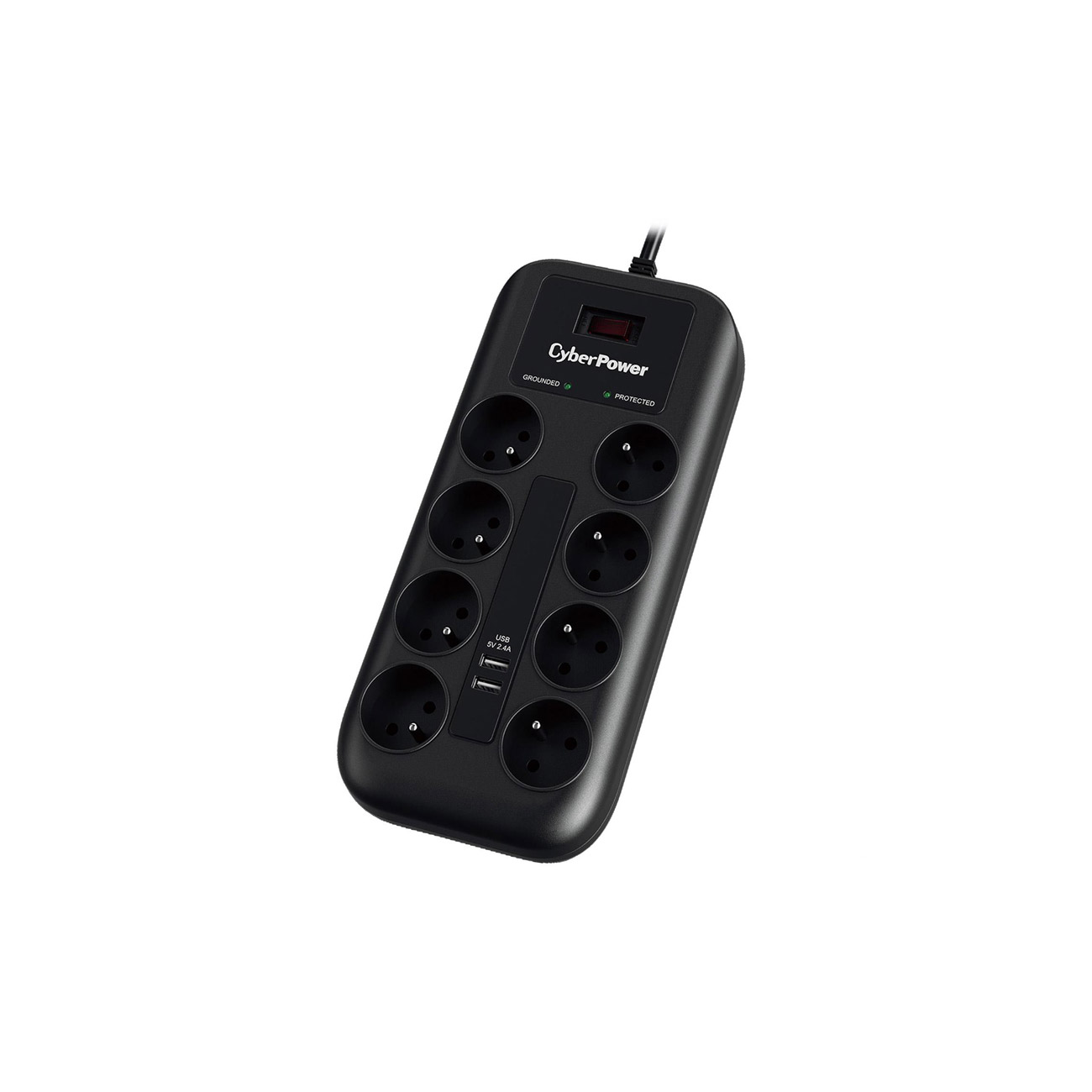 CyberPower Tracer III P0820SUF0-FR zaštita od porasta napona Crno 8 utičnice naizmjenične struje 200 - 250 V 1,8 m