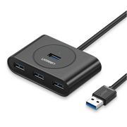 Ugreen 20290 sučelje čvorišta USB 3.2 Gen 1 (3.1 Gen 1) Type-A 5000 Mbit/s Crno