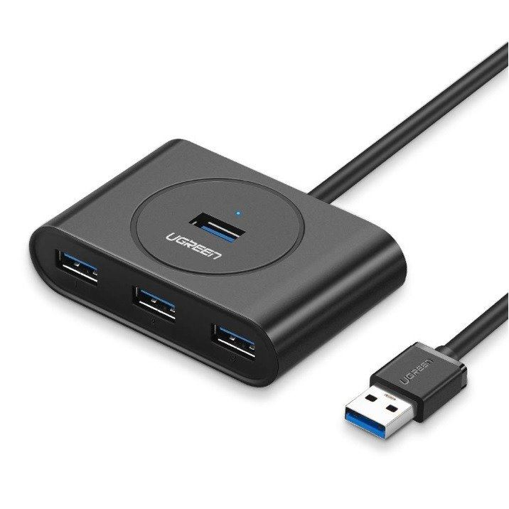 Ugreen 20290 sučelje čvorišta USB 3.2 Gen 1 (3.1 Gen 1) Type-A 5000 Mbit/s Crno