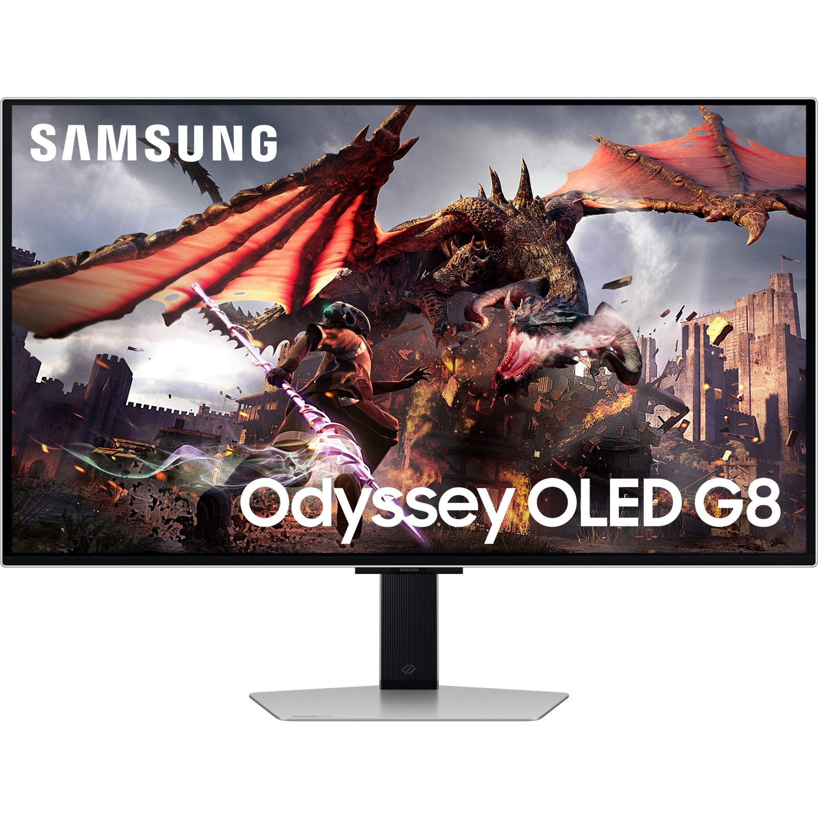 Samsung G80SD računalni monitor 81,3 cm (32") 3840 x 2160 pikseli 4K Ultra HD OLED Srebro