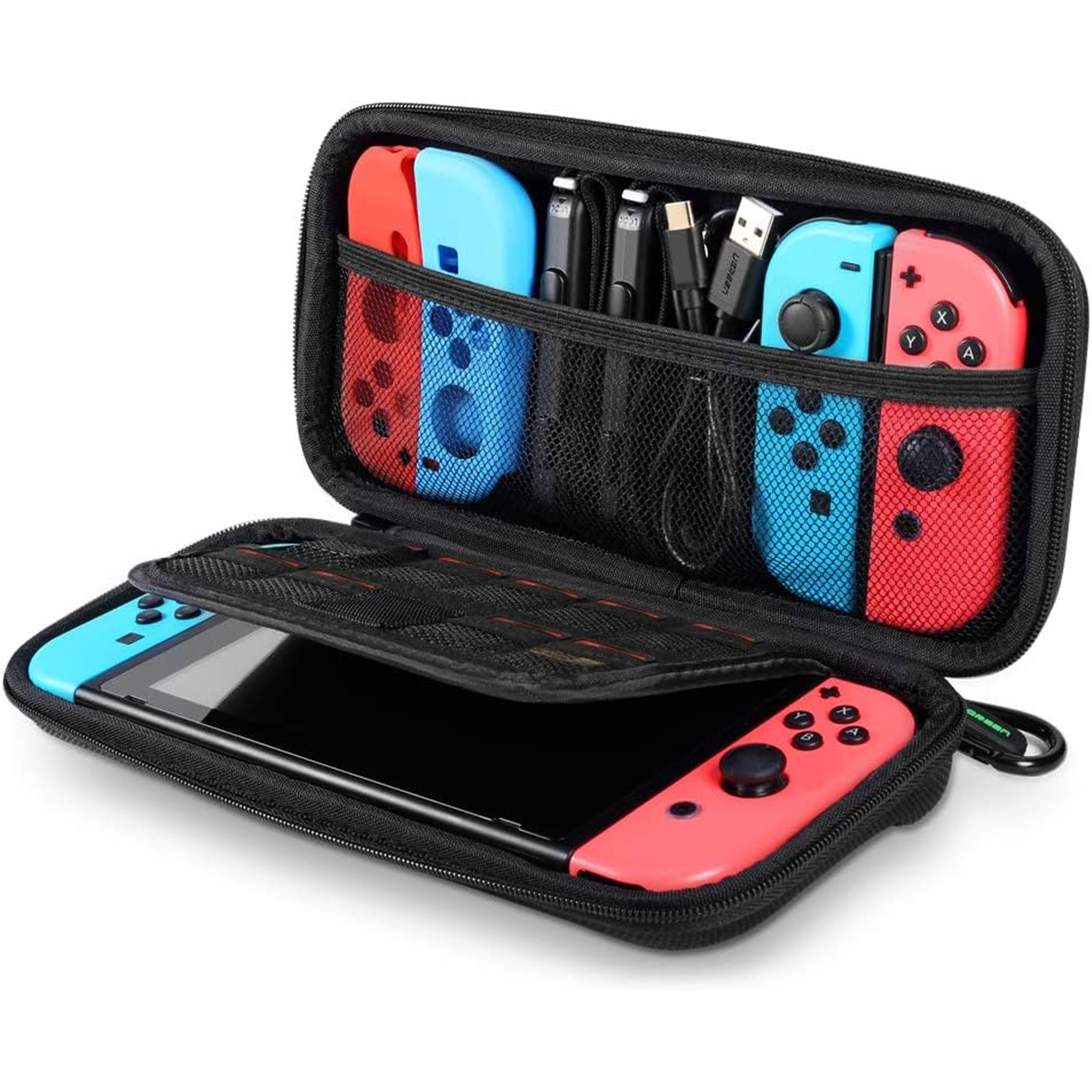 Ugreen 50974 kućište za prijenosne igraće konzole Poklopac Nintendo EVA (Etilen vinil acetat), Oxford, Baršun Sivo