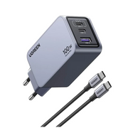 Ugreen Nexode Pro EU 3-Port GaN PD Fast Charger With USB-C Cable Univerzalno Crno, Sivo AC Brzo punjenje U zatvorenom