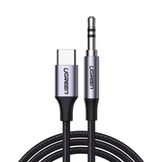Ugreen CM450 audio kabel 1 m 3.5mm USB Tip-C Crno