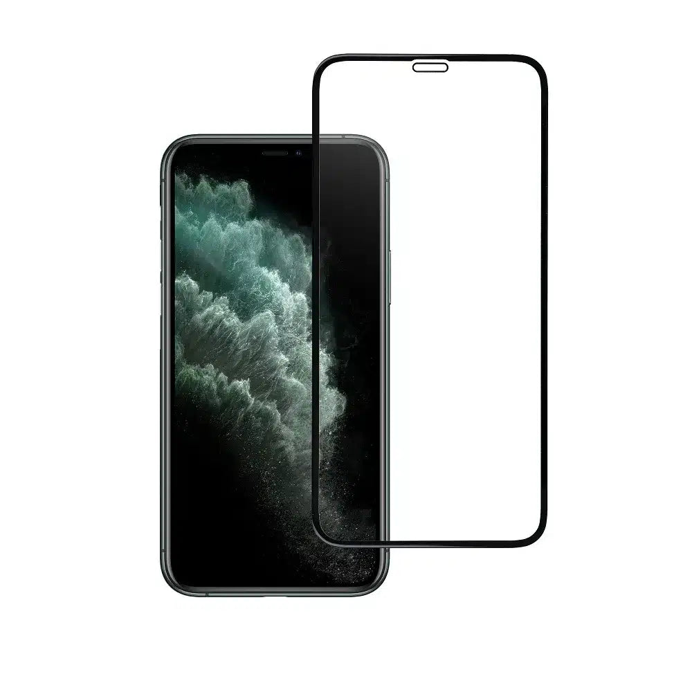 Blue Star Kaljeno steklo za iPhone X / iPhone XS / iPhone 11 Pro 5D Full Cover črno