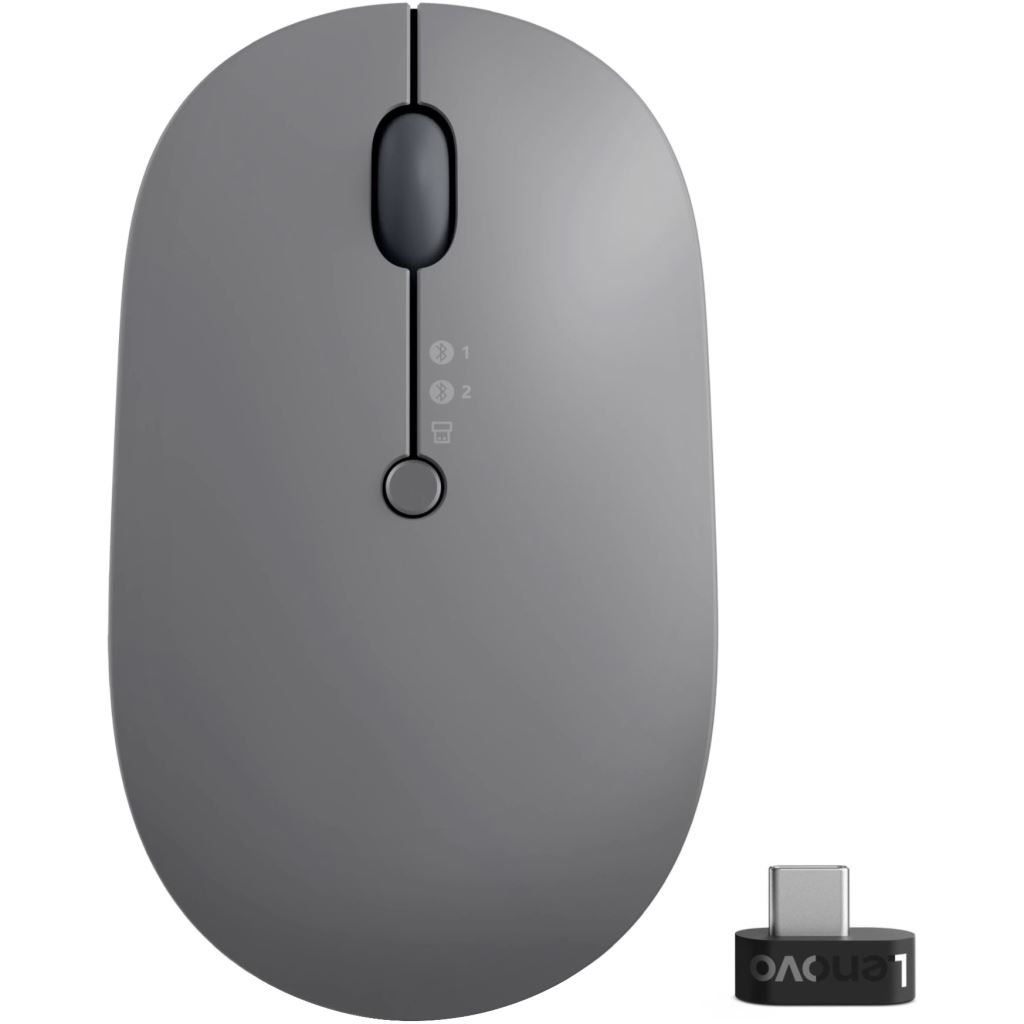 Lenovo Go Wireless Multi Device miš Ambidekster RF Wireless + Bluetooth + USB Type-A Optički 2400 DPI