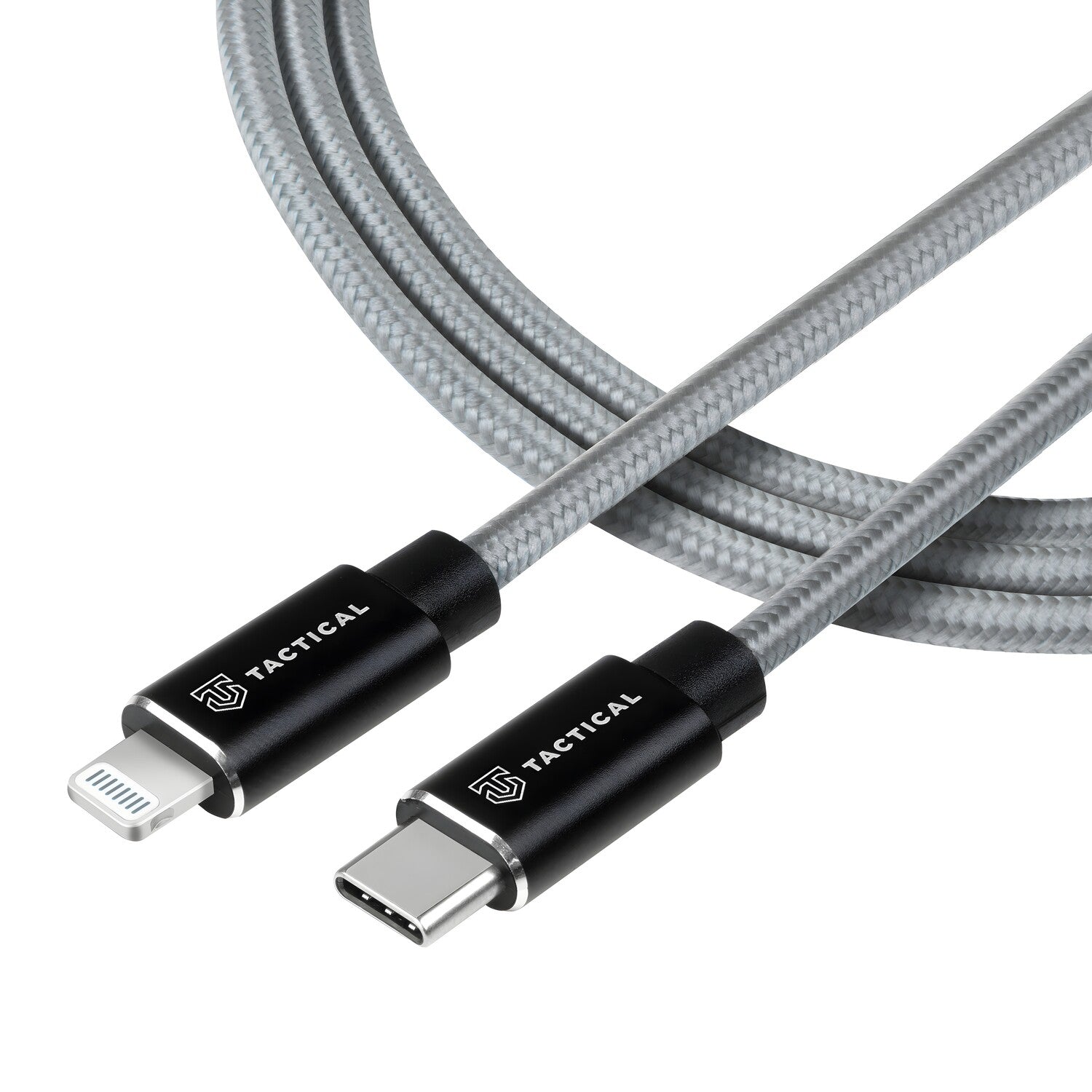 Tactical Aramid ekstra čvrsti kabel USB-C/Lightning MFI - 0.3m - Siva KP31216