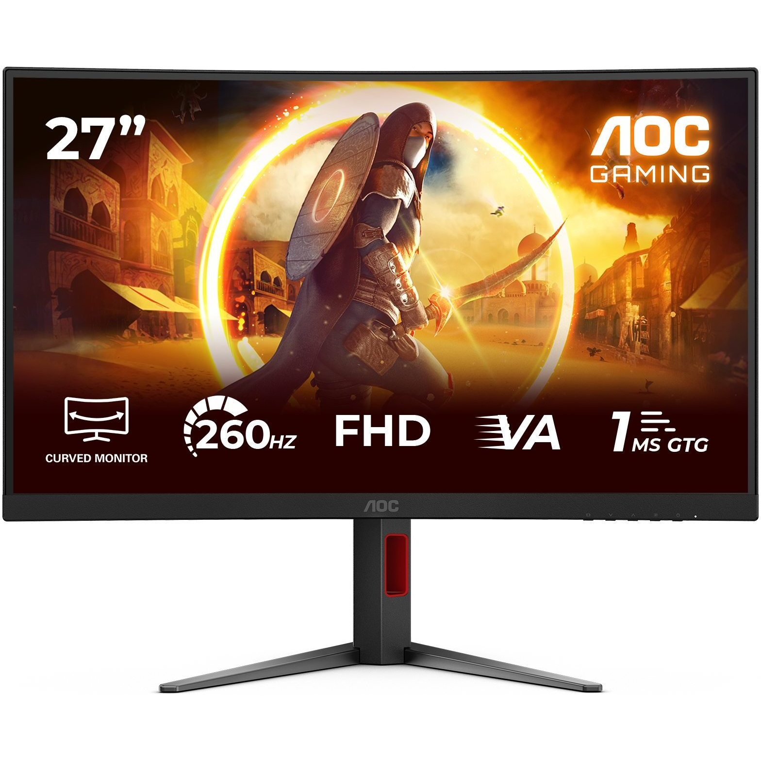 AOC G4 C27G4Z2 računalni monitor 68,6 cm (27") 1920 x 1080 pikseli Full HD LCD Crno, Crveno