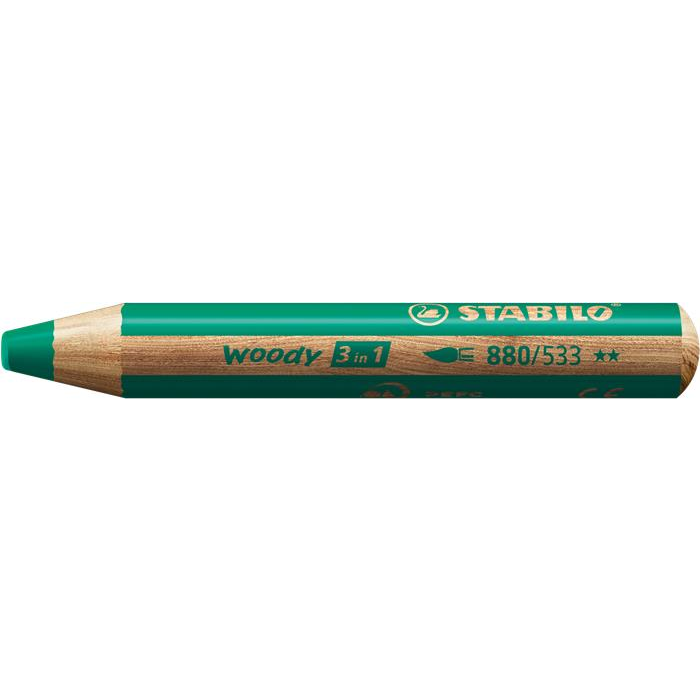 STABILO woody 3 in 1 Zeleno 1 kom