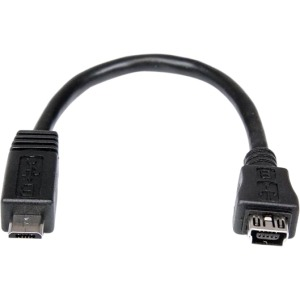 StarTech.com UUSBMUSBMF6 USB kabel 0,15 m Mini-USB B Micro-USB A Crno