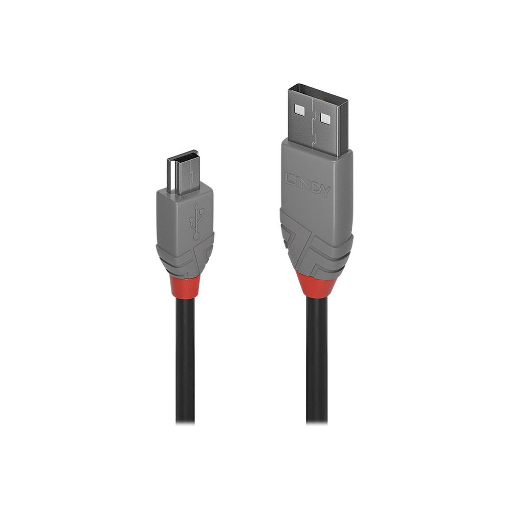 Lindy 36724 USB kabel 3 m USB 2.0 USB A Mini-USB B Crno