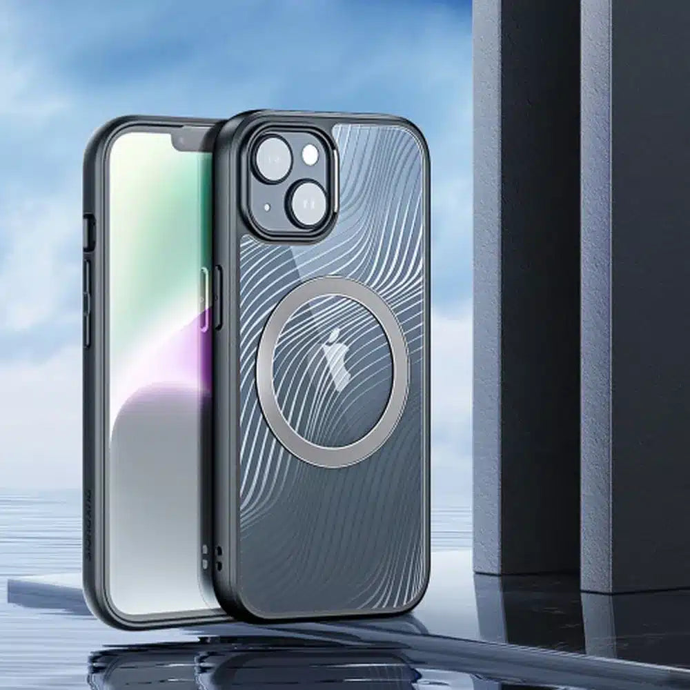 DUX DUCIS Aimo Mag – ovitek, odporen na udarce, kompatibilen z MagSafe za Apple iPhone 15 Plus, črn
