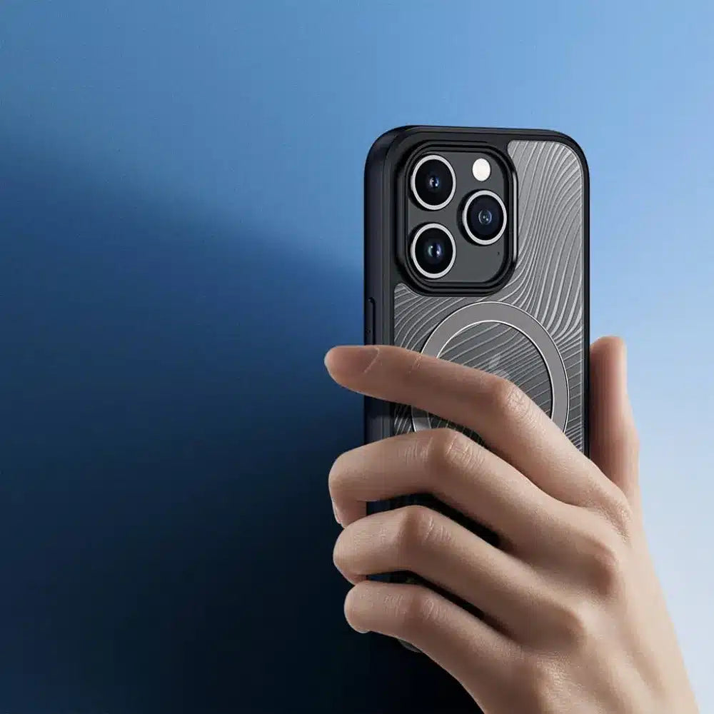 DUX DUCIS Aimo Mag – ohišje, odporno na udarce, združljivo z MagSafe za Apple iPhone 15 Pro črna