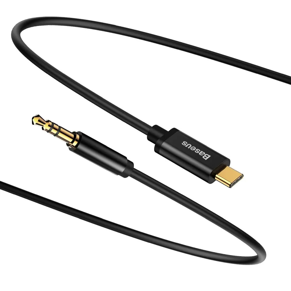 BASEUS Yiven Type-C moški na 3,5 moški avdio kabel M01 črn CAM01-01