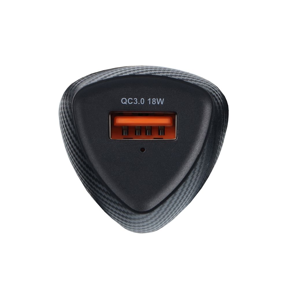 FORCELL CARBON auto punjač USB QC 3.0 18W CC50-1A crni (Ukupno 18W)