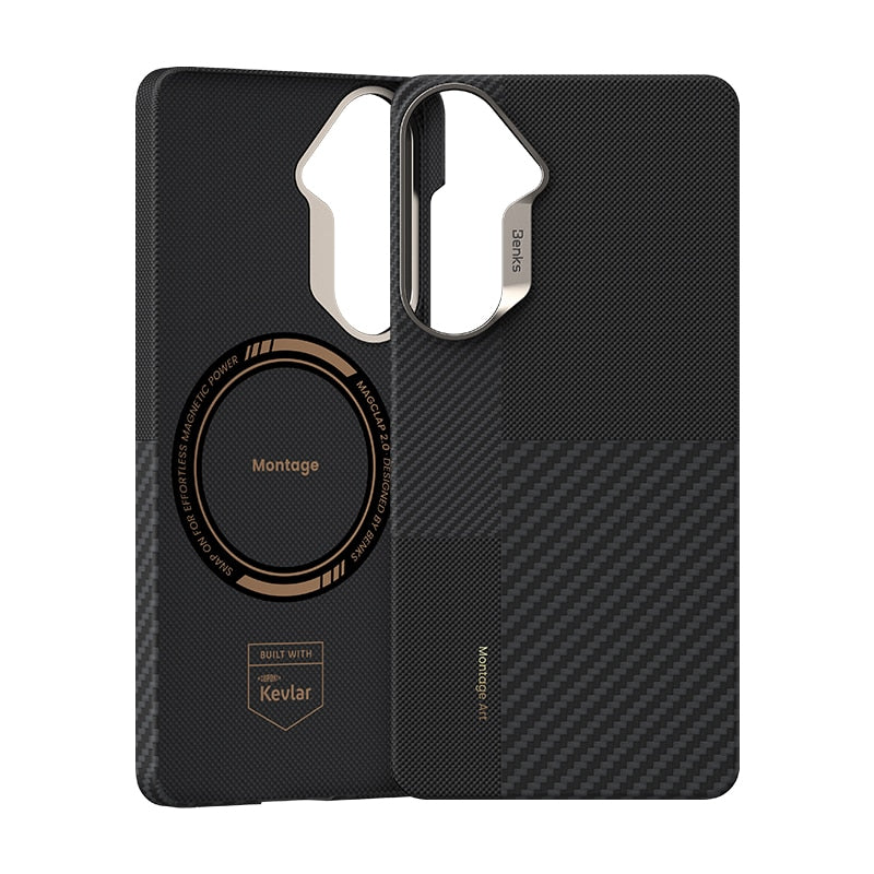 Benks Montage Magnetic Armor Air Kevlar maska ​​s metalnim okvirom za Samsung Galaxy S26 crna