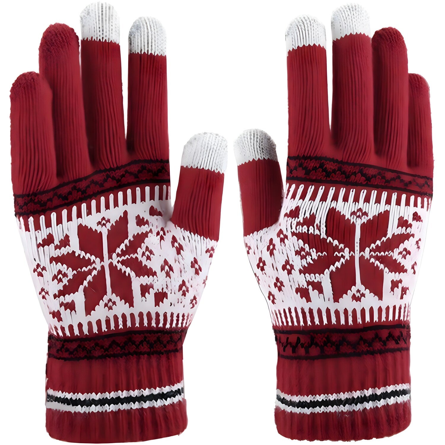 Zimske Rukavice SF-39234 - Crvena / Bijela M / L KP39234
