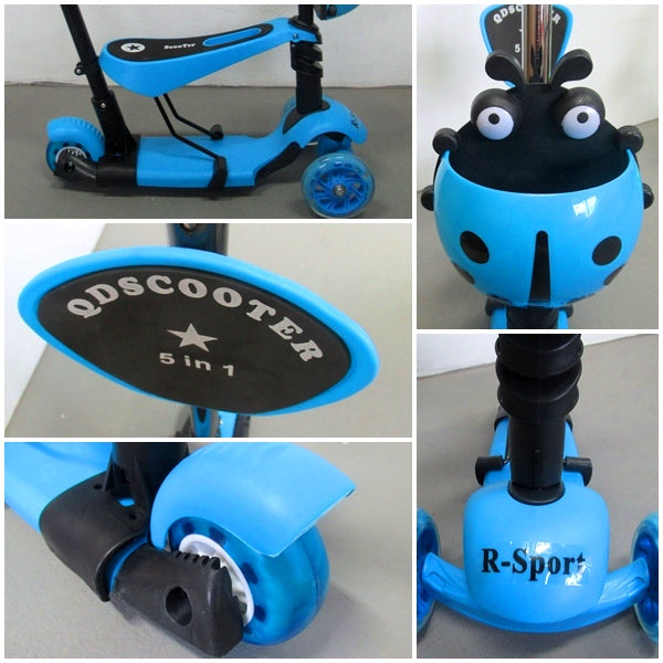 Sklopivi romobil za djecu H3 - plavi