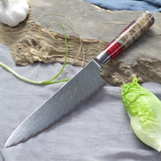 Damaskasti kuhinjski nož HA-14032 - Chef / Crvena KP14032