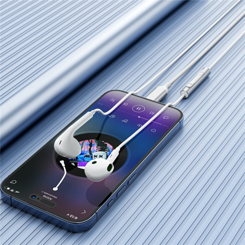 Žičane slušalice USB-C Acefast L7 bijele