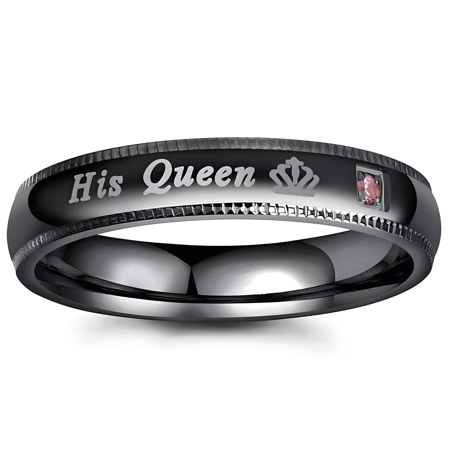 Prsten His Queen - Crna / 49mm KP32088