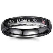 Prsten His Queen - Crna / 49mm KP32088