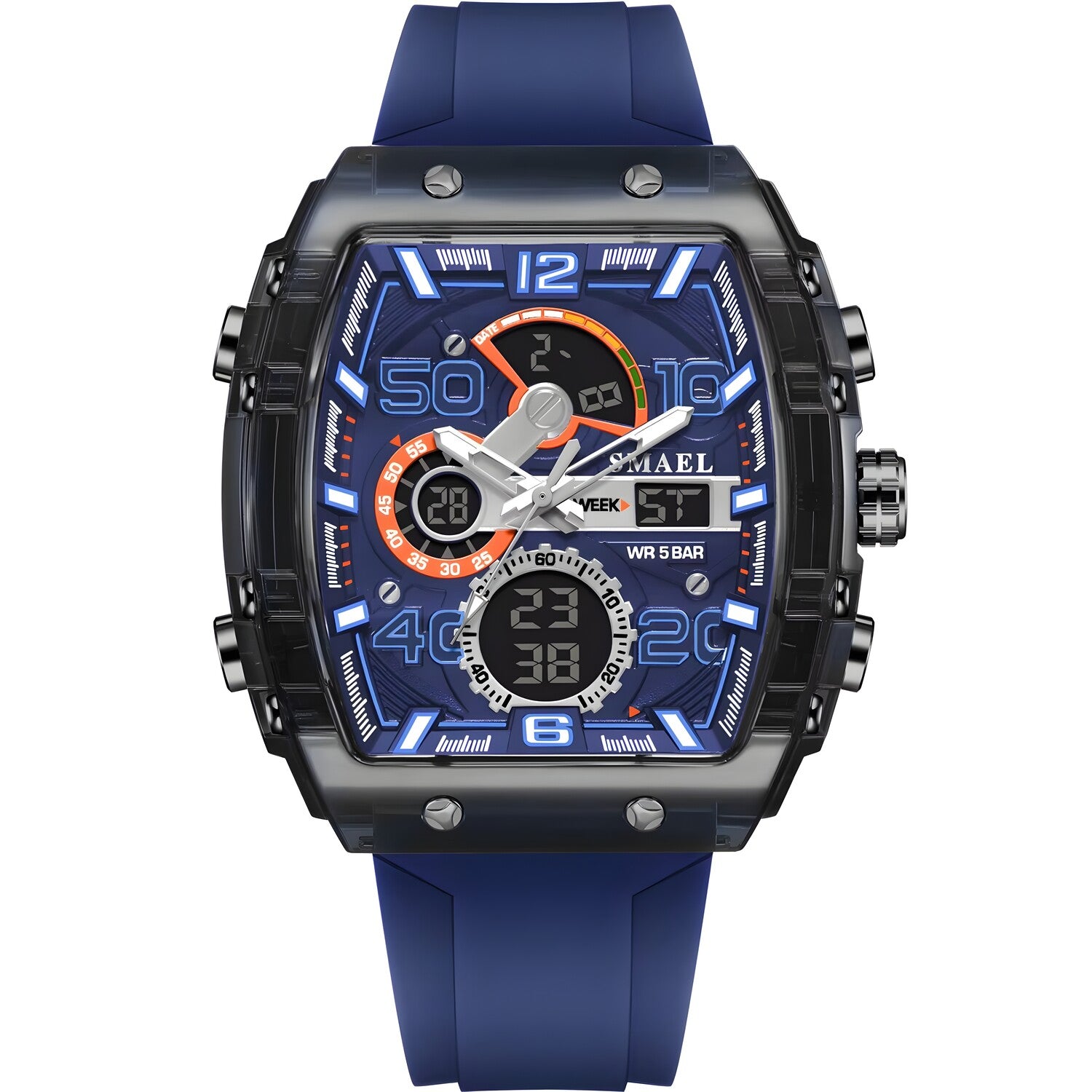 Sat SMAEL EM-38673 - Plava / Crna KP38673