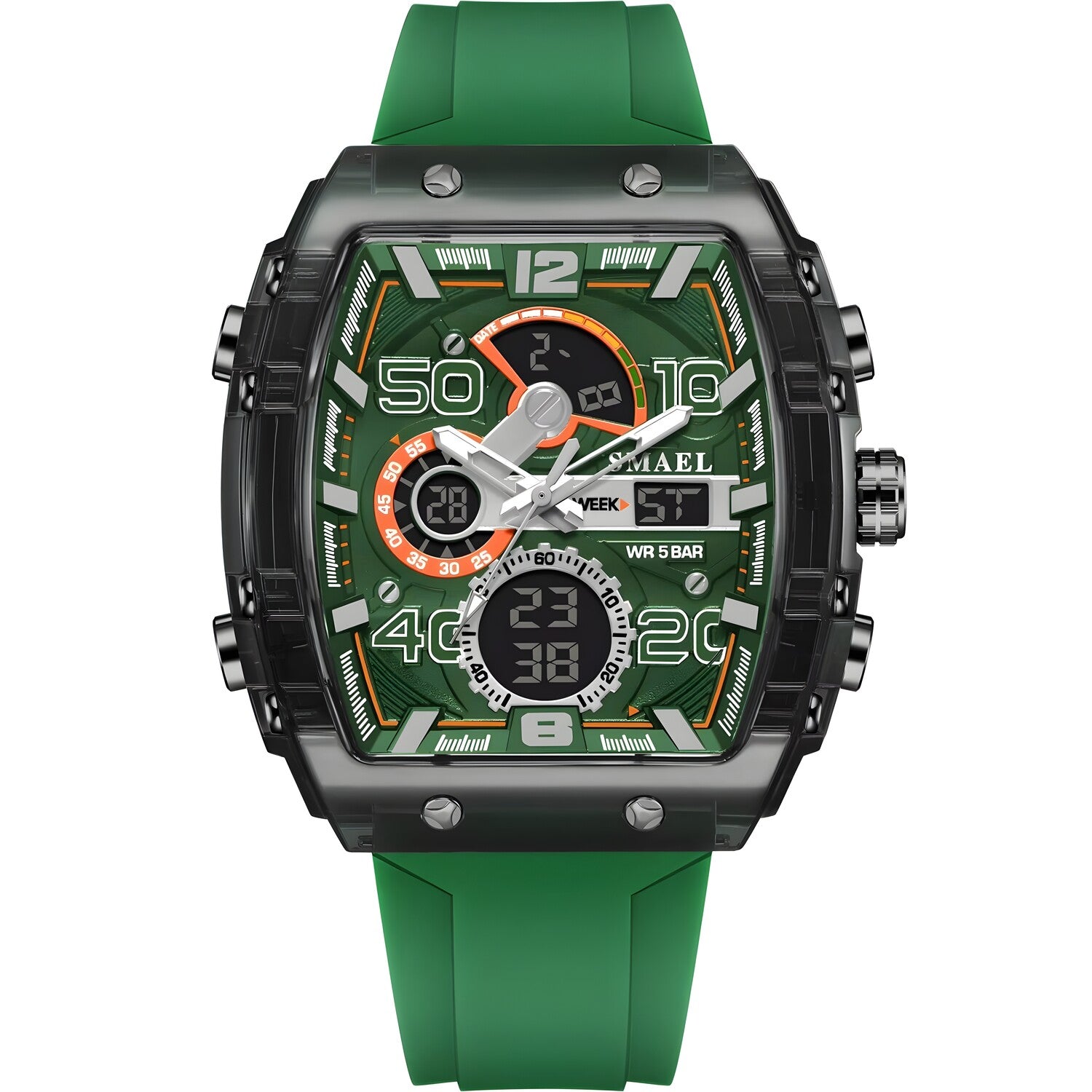 Sat SMAEL EM-38670 - Zelena / Crna KP38670