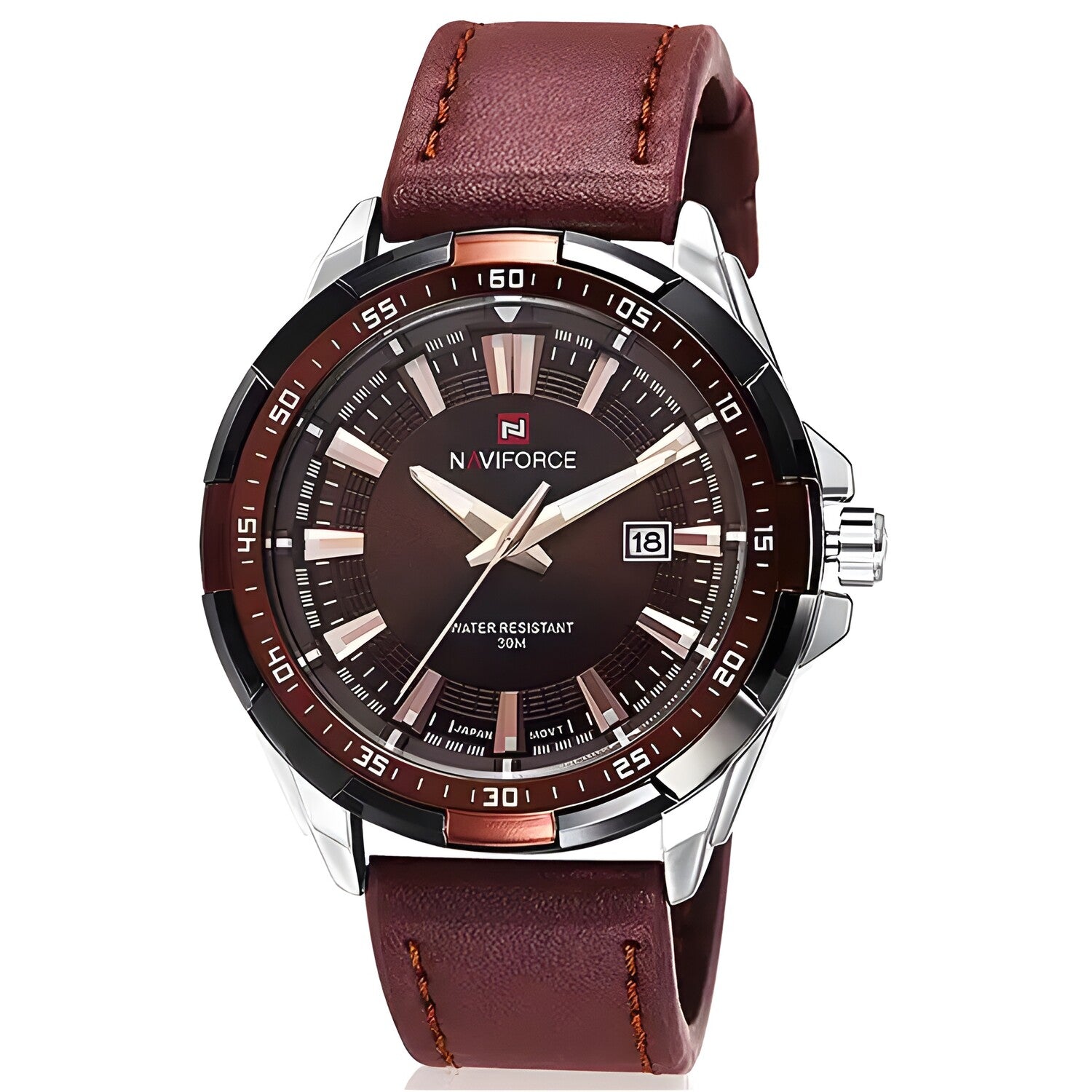 Sat NAVIFORCE PE-29588 - Smeđa / Crna KP29588