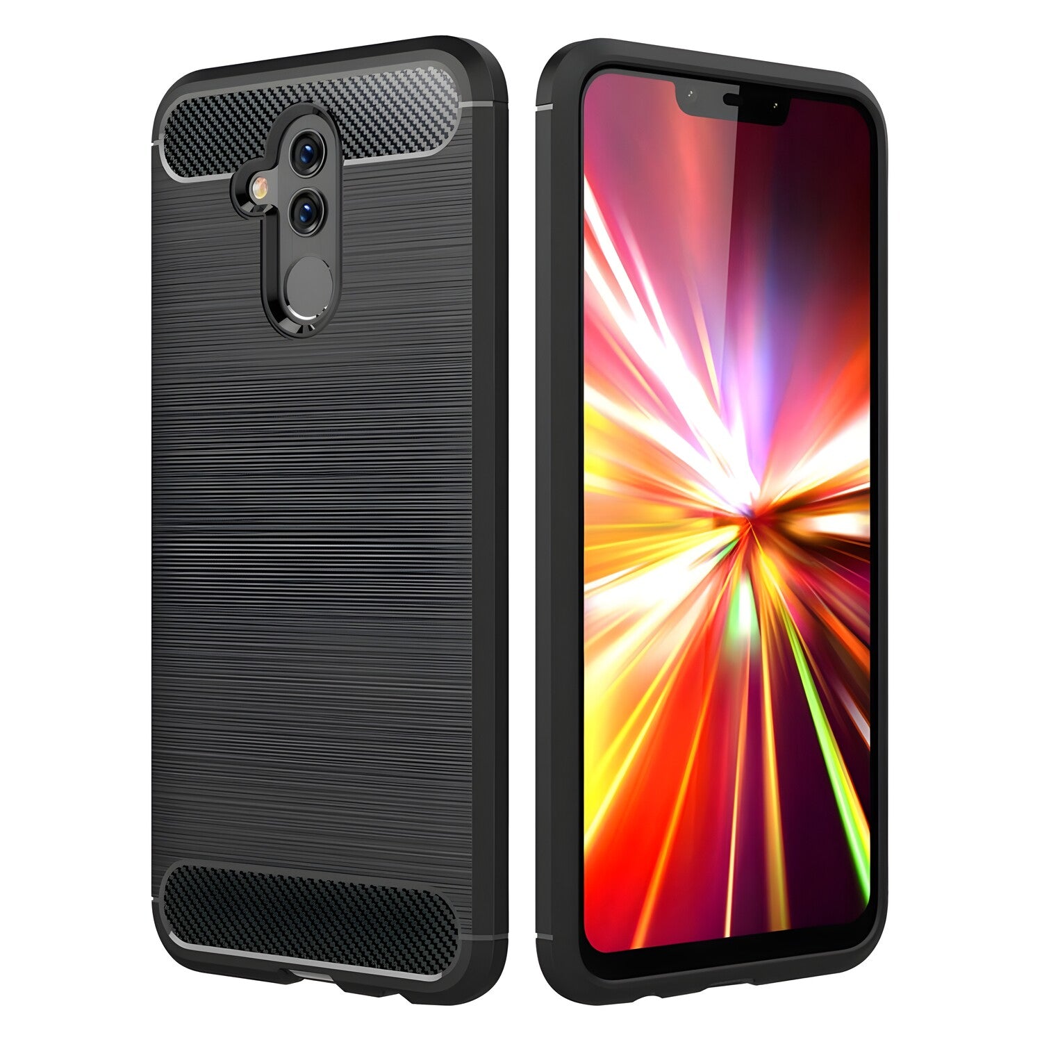 Futrola Carbon Shield TPU za Huawei Mate 20 Lite - Crna KP29558