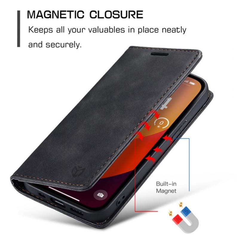 Techsuit Confy Cover preklopna torbica za Honor Magic7 Lite / X9c – črna