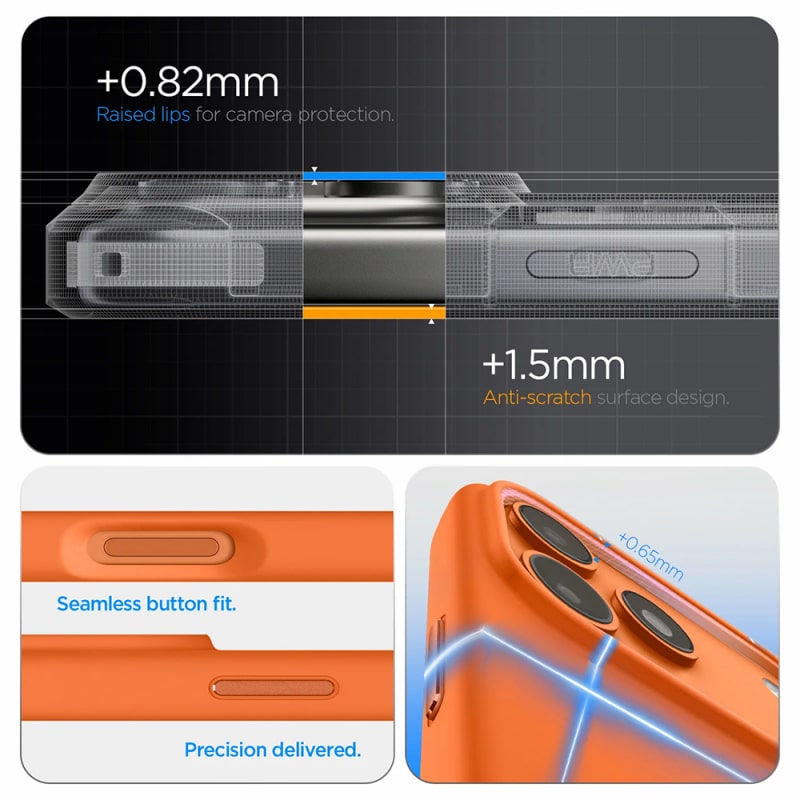 Spigen silikonska futrola s MagSafeom za Apple iPhone 17 Pro Cosmic Orange ACS11379