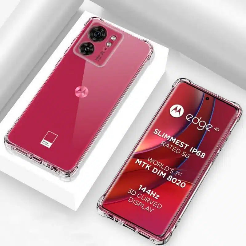 Techsuit Shockproof Clear Silicone prozoren ovitek, odporen na udarce, za Motorola Edge 40 / Edge (2023)