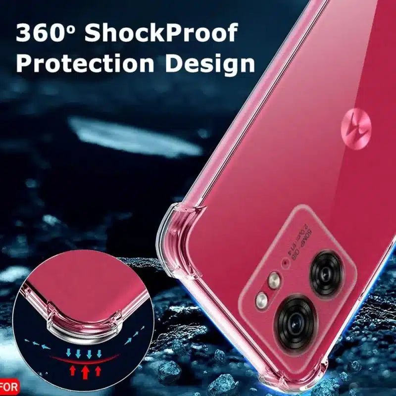 Techsuit Shockproof Clear Silicone prozoren ovitek, odporen na udarce, za Motorola Edge 40 / Edge (2023)
