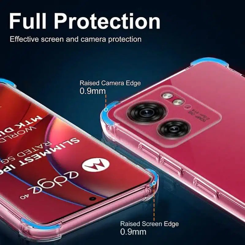 Techsuit Shockproof Clear Silicone prozoren ovitek, odporen na udarce, za Motorola Edge 40 / Edge (2023)