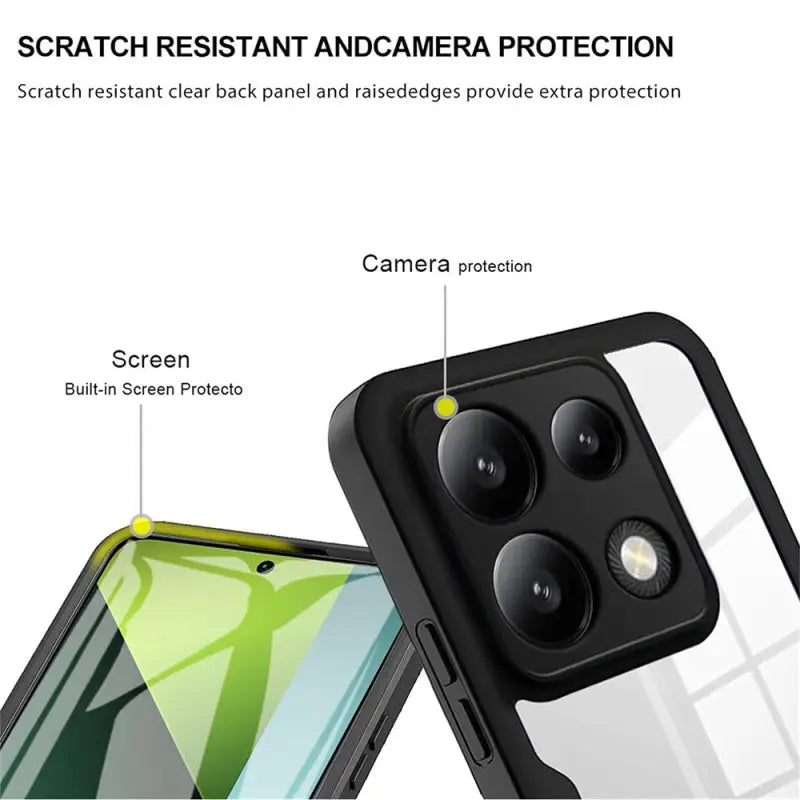 Techsuit – ColorVerse 360 Series obojestranska zaščitna maska za Xiaomi Redmi Note 13 Pro 5G / Poco X6 – črna