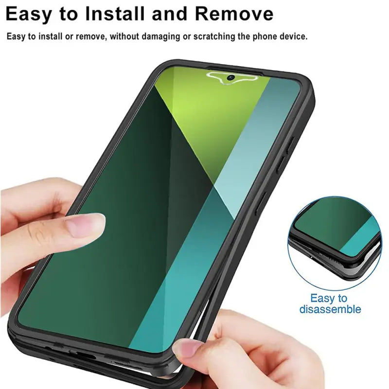 Techsuit – ColorVerse 360 Series obojestranska zaščitna maska za Xiaomi Redmi Note 13 Pro 5G / Poco X6 – črna