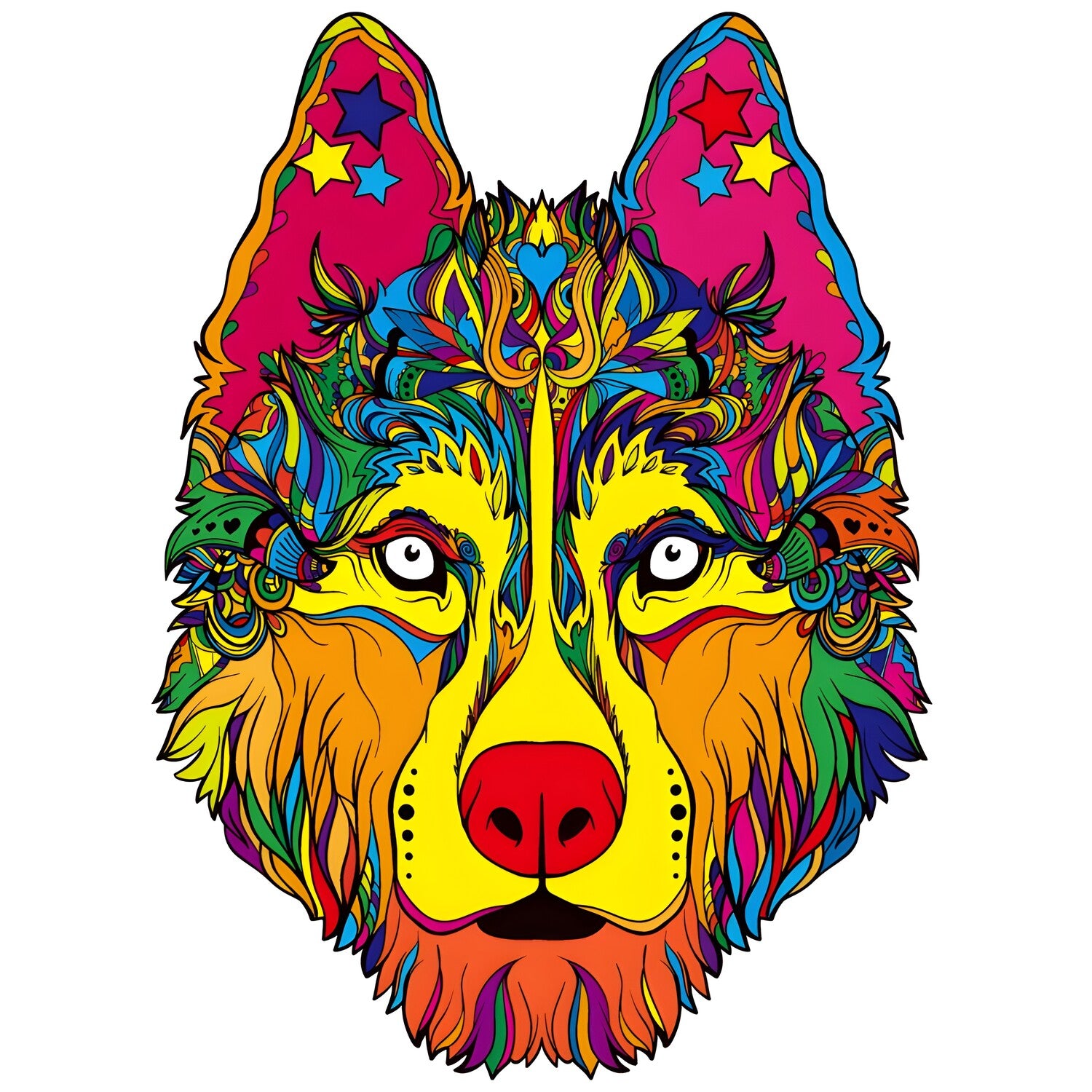 Drvene puzzle - Husky / S KP21951