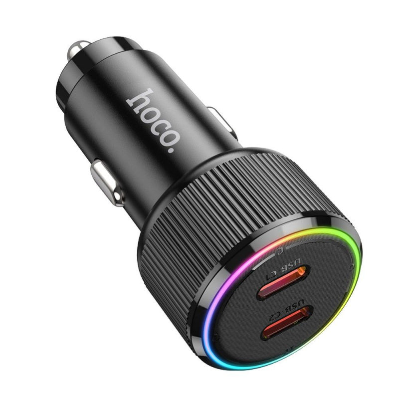 Avtopolnilec Hoco NZ14B 50W 3A 2 x USB-C črn