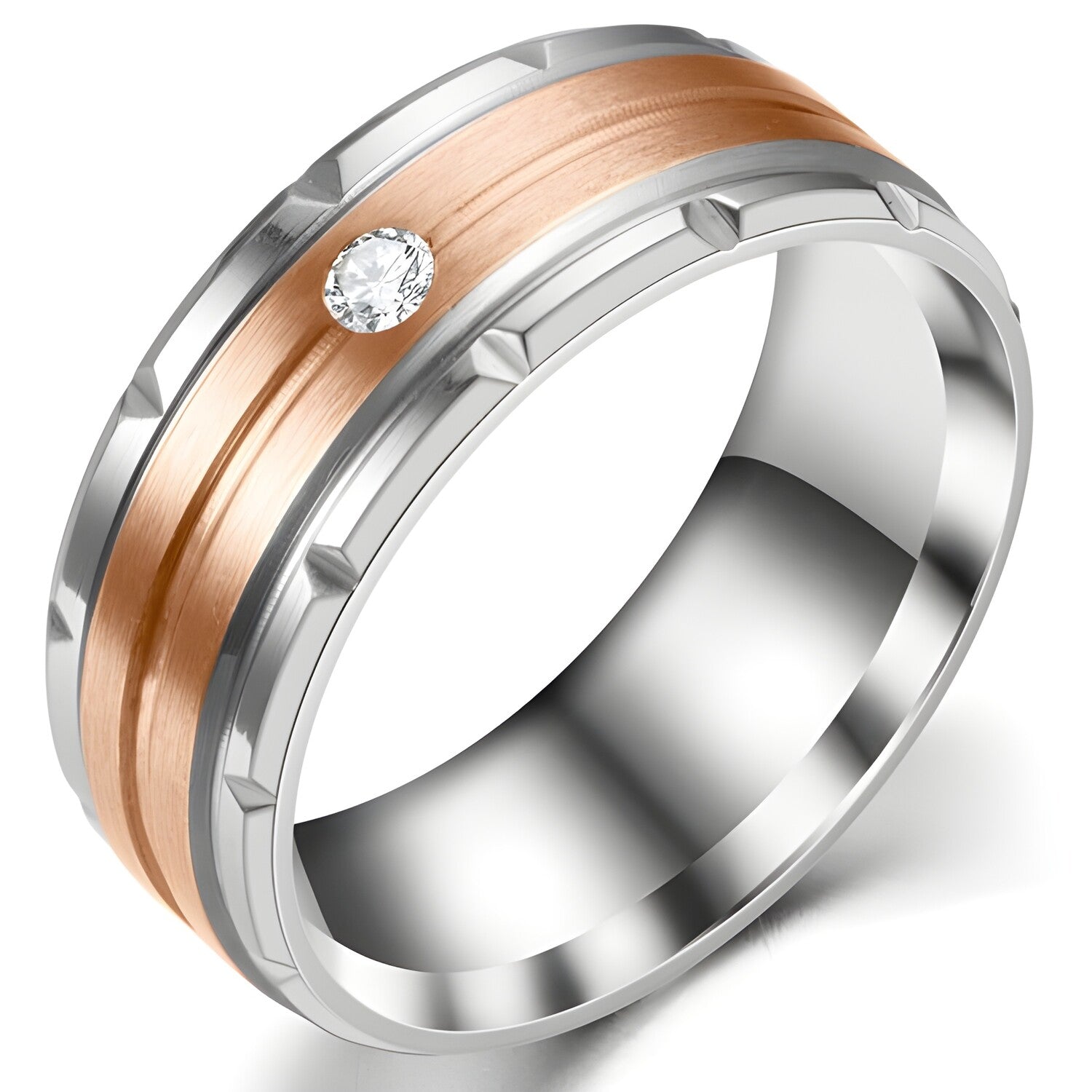 Prsten IN-17408 - Srebrna/zlatno ružičasta / 62mm KP17408