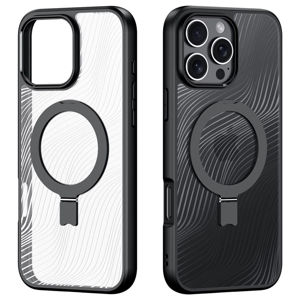 Dux Ducis Aimo Mag ovitek z MagSafe in stojalom za iPhone 16 Pro Max – črn