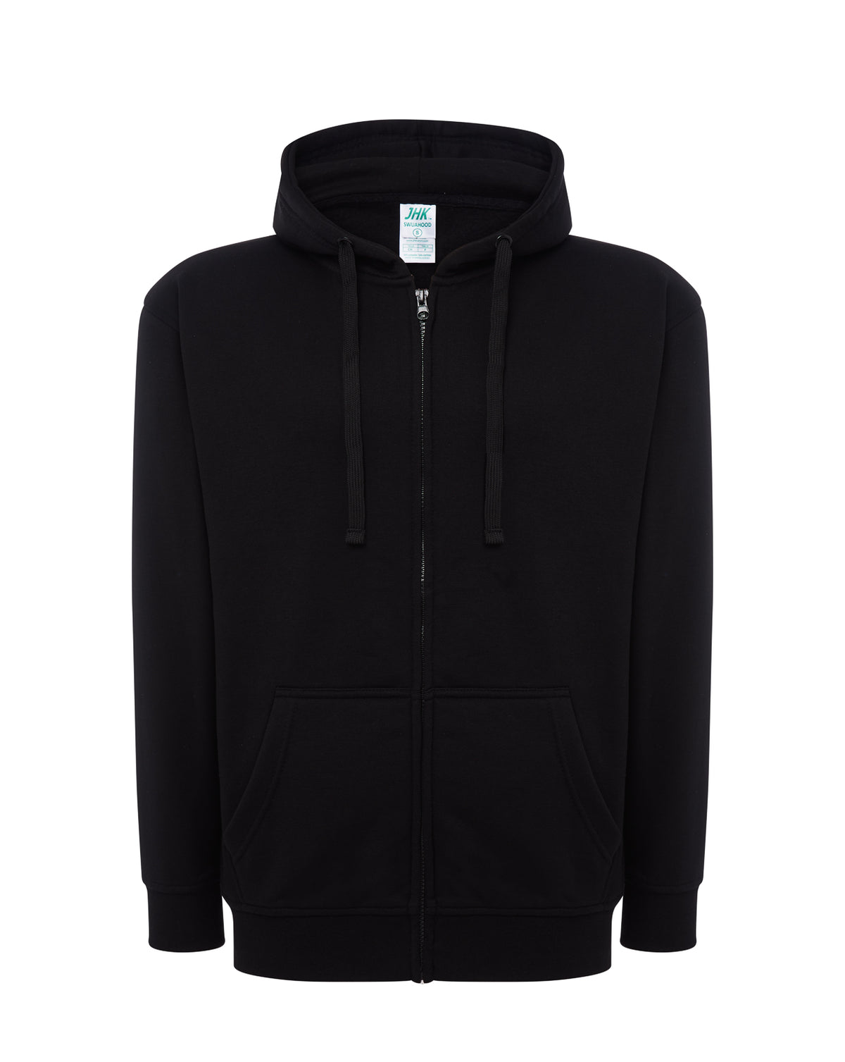 Majica s kapuljačom i zatvaračem, unisex, crna