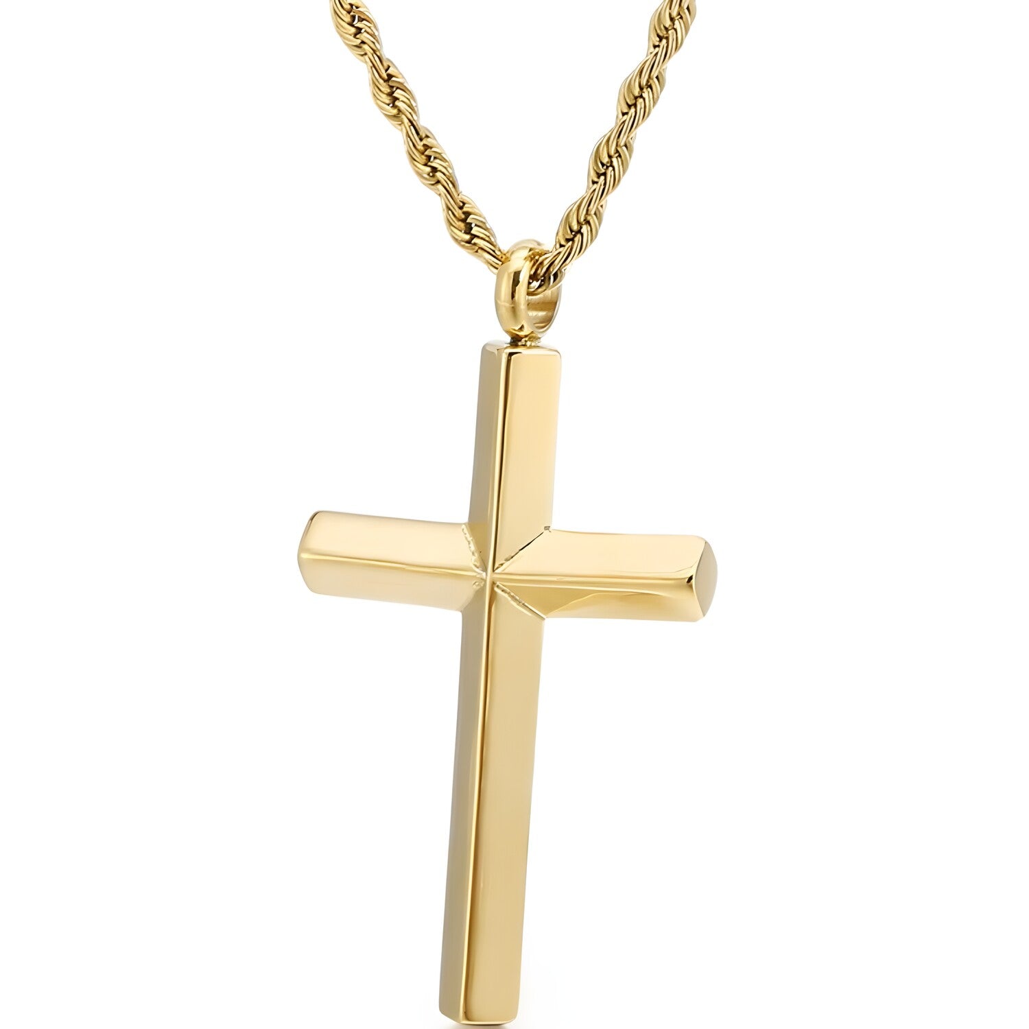 Ogrlica PU-38415 Cross - Zlatna KP38415