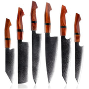 Set damašćanskih kuhinjskih noževa KI-35078 - 6 kom / Smeđa KP35078