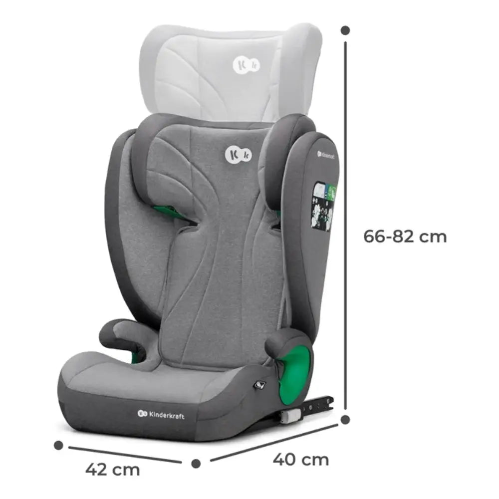 Kinderkraft autosjedalica Junior Fix 2 i-Size 15-36 kg (100-150 cm), Rocket grey
