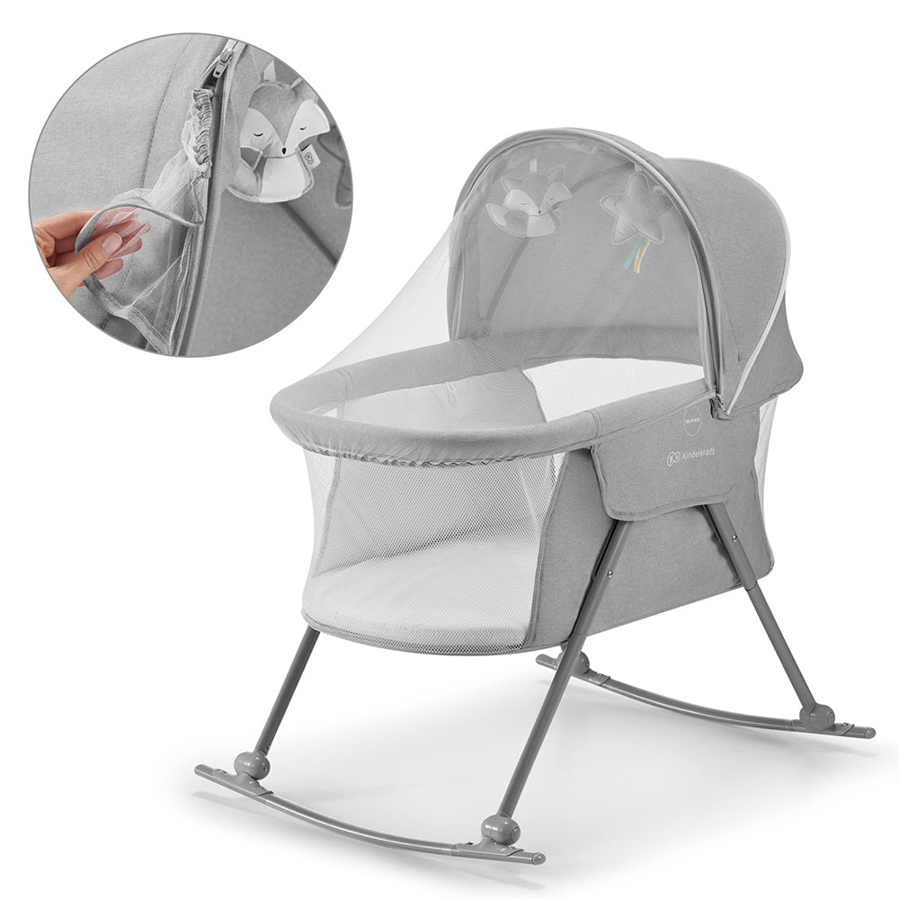 Kinderkraft Krevetić LOVI 3u1, grey