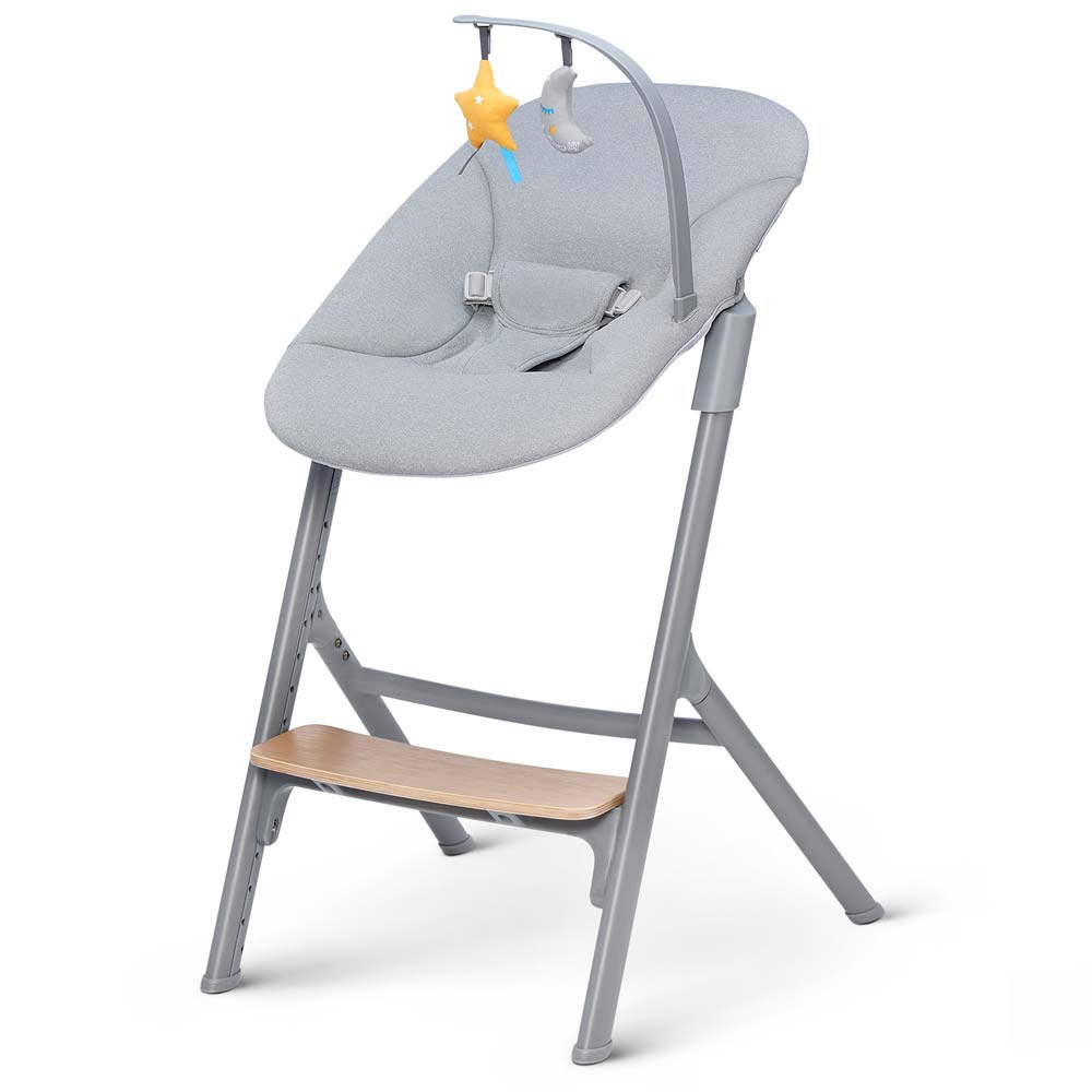 Kinderkraft Hranilica Livy Wood + njihaljka Calmee siva